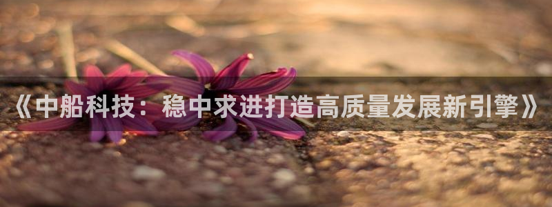 《中船科技：稳中求进打造高质量发展新引擎》